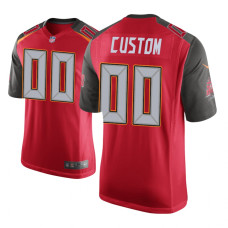 Men Tampa Bay Buccaneers #0 Red Custom Nike Game Jersey