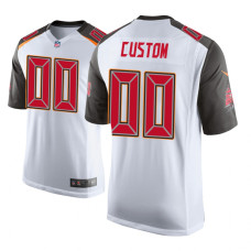 Men Tampa Bay Buccaneers #0 White Custom Nike Game Jersey