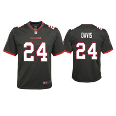 Youth Tampa Bay Buccaneers #24 2020 Carlton Davis Pewter Game Jersey