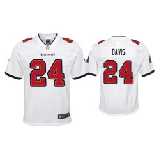 Youth Tampa Bay Buccaneers #24 2020 Carlton Davis White Game Jersey