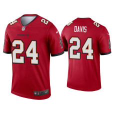 Men Tampa Bay Buccaneers #24 2020 Carlton Davis Red Legend Jersey