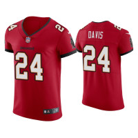 Men Tampa Bay Buccaneers #24 2020 Carlton Davis Red Vapor Elite Jersey