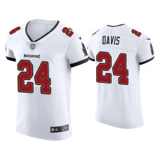 Men Tampa Bay Buccaneers #24 2020 Carlton Davis White Vapor Elite Jersey