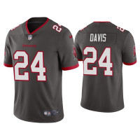 Men Tampa Bay Buccaneers #24 2020 Carlton Davis Pewter Vapor Limited Jersey