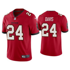 Men Tampa Bay Buccaneers #24 2020 Carlton Davis Red Vapor Limited Jersey