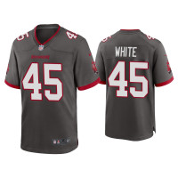 Men Tampa Bay Buccaneers #45 2020 Devin White Pewter Game Jersey