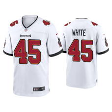 Men Tampa Bay Buccaneers #45 2020 Devin White White Game Jersey