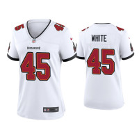 Women Tampa Bay Buccaneers #45 2020 Devin White White Game Jersey