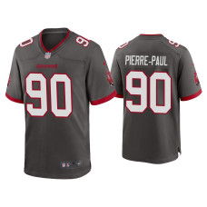 Men Tampa Bay Buccaneers #90 2020 Jason Pierre-Paul Pewter Game Jersey