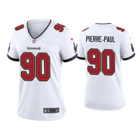 Women Tampa Bay Buccaneers #90 2020 Jason Pierre-Paul White Game Jersey