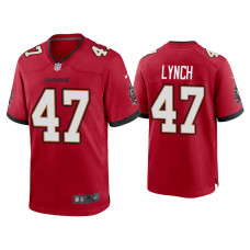 Men Tampa Bay Buccaneers #47 2020 John Lynch Red Game Jersey