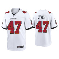 Men Tampa Bay Buccaneers #47 2020 John Lynch White Game Jersey