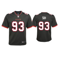 Youth Tampa Bay Buccaneers #93 2020 Ndamukong Suh Pewter Game Jersey