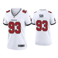 Women Tampa Bay Buccaneers #93 2020 Ndamukong Suh White Game Jersey