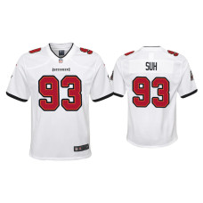 Youth Tampa Bay Buccaneers #93 2020 Ndamukong Suh White Game Jersey