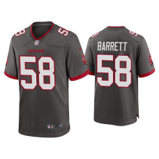 Men Tampa Bay Buccaneers #58 2020 Shaquil Barrett Pewter Game Jersey