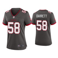 Women Tampa Bay Buccaneers #58 2020 Shaquil Barrett Pewter Game Jersey