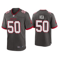 Men Tampa Bay Buccaneers #50 2020 Vita Vea Pewter Game Jersey