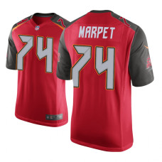 Men Tampa Bay Buccaneers #74 Red Ali Marpet Nike Game Jersey