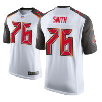 Men Tampa Bay Buccaneers #76 White Donovan Smith Nike Game Jersey