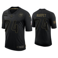 Men Tampa Bay Buccaneers #74 Ali Marpet Black 2020 Salute to Service Limited Jersey