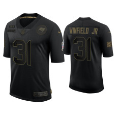 Men Tampa Bay Buccaneers #31 Antoine Winfield Jr. Black 2020 Salute to Service Limited Jersey