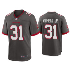 Men Tampa Bay Buccaneers #31 Antoine Winfield Jr. Pewter 2020 NFL Draft Alternate Game Jersey