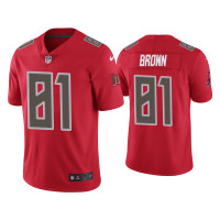 Men Tampa Bay Buccaneers #81 Color Rush Limited Antonio Brown Red Jersey