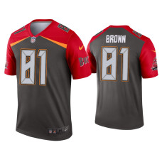 Men Tampa Bay Buccaneers #81 Antonio Brown Pewter Inverted Legend Jersey