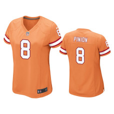 Women Tampa Bay Buccaneers #8 Bradley Pinion Orange Game Jersey