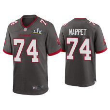 Men Tampa Bay Buccaneers #74 Ali Marpet Super Bowl LV Pewter Game Jersey