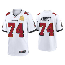 Men Tampa Bay Buccaneers #74 Ali Marpet Super Bowl LV Champions White Game Jersey