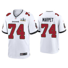 Men Tampa Bay Buccaneers #74 Ali Marpet Super Bowl LV White Game Jersey