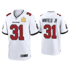 Men Tampa Bay Buccaneers #31 Antoine Winfield Jr. Super Bowl LV Champions White Game Jersey