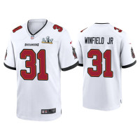 Men Tampa Bay Buccaneers #31 Antoine Winfield Jr. Super Bowl LV White Game Jersey