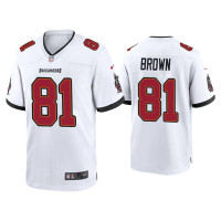 Men Tampa Bay Buccaneers #81 Antonio Brown White Game Jersey