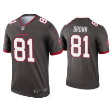 Men Tampa Bay Buccaneers #81 Antonio Brown Pewter Legend Jersey