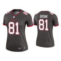 Women Tampa Bay Buccaneers #81 Antonio Brown Pewter Legend Jersey