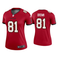 Women Tampa Bay Buccaneers #81 Antonio Brown Red Legend Jersey