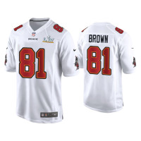 Men Tampa Bay Buccaneers #81 Antonio Brown Super Bowl LV White Game Fashion Jersey