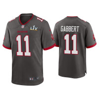 Men Tampa Bay Buccaneers #11 Blaine Gabbert Super Bowl LV Pewter Game Jersey