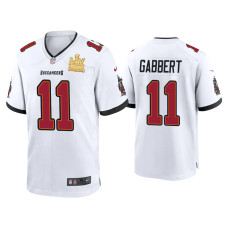 Men Tampa Bay Buccaneers #11 Blaine Gabbert Super Bowl LV Champions White Game Jersey