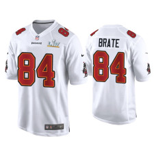 Men Tampa Bay Buccaneers #84 Cameron Brate Super Bowl LV White Game Fashion Jersey