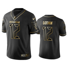 Men Tampa Bay Buccaneers #14 Golden Edition Vapor Limited Chris Godwin Black Jersey