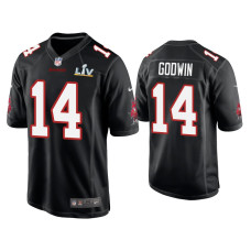 Men Tampa Bay Buccaneers #14 Chris Godwin Super Bowl LV Black Game Fashion Jersey