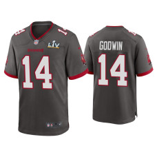 Men Tampa Bay Buccaneers #14 Chris Godwin Super Bowl LV Pewter Game Jersey