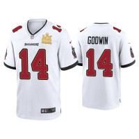 Men Tampa Bay Buccaneers #14 Chris Godwin Super Bowl LV Champions White Game Jersey