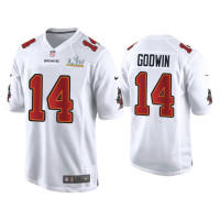 Men Tampa Bay Buccaneers #14 Chris Godwin Super Bowl LV White Game Fashion Jersey