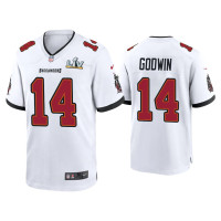 Men Tampa Bay Buccaneers #14 Chris Godwin Super Bowl LV White Game Jersey