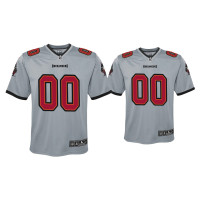 Youth Tampa Bay Buccaneers #0 Custom Gray Inverted Game Jersey